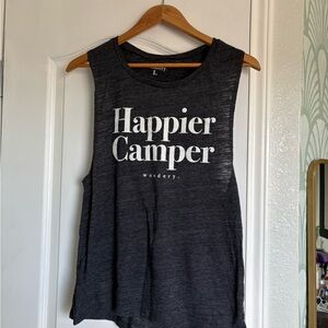 Wondery Women's Black Tank Top - Happier Camper